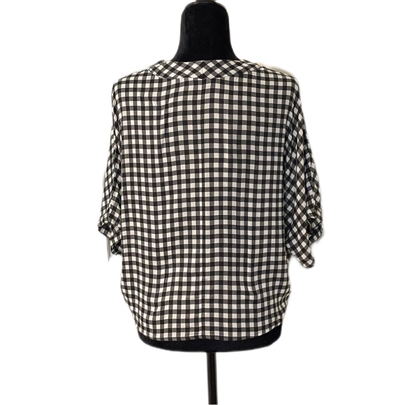 đź’ EXPRESS GINGHAM BUTTON DOWN FRONT TIE CROP TOPđź’ - Picture 6 of 6